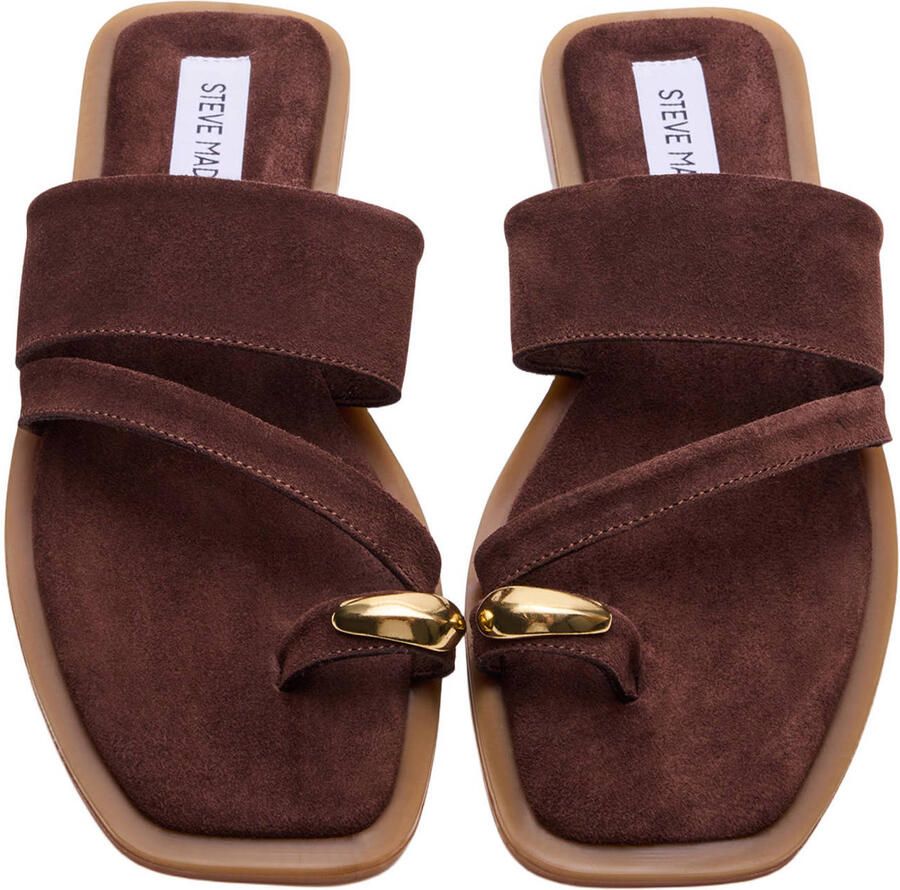 Steve Madden Ellaina suède slippers donkerbruin - Foto 2