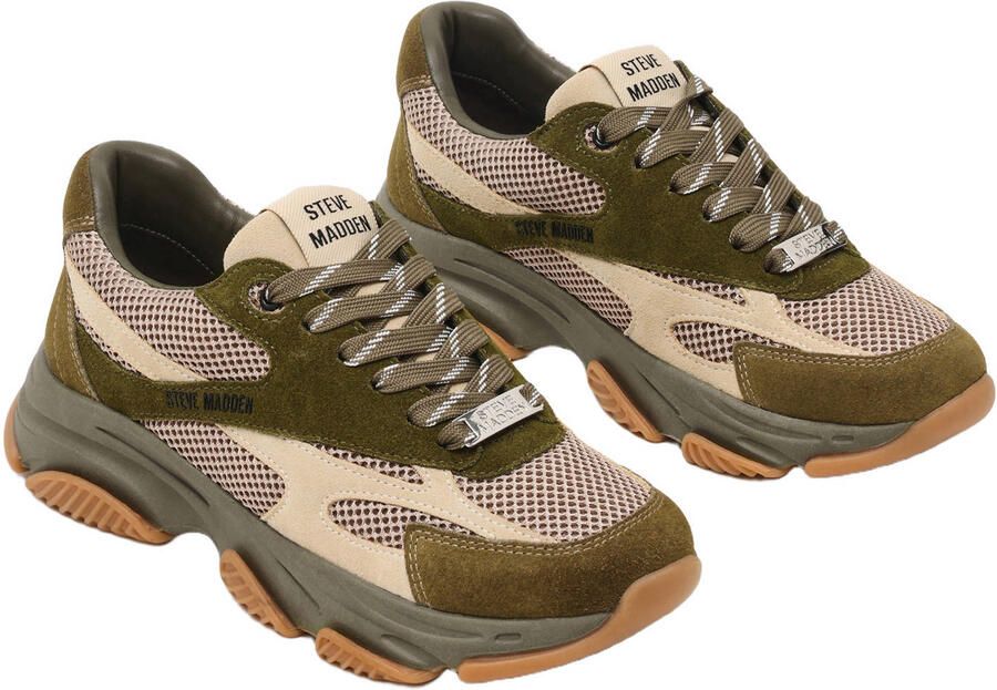 Steve Madden Front Row chunky sneakers olijfgroen - Foto 2