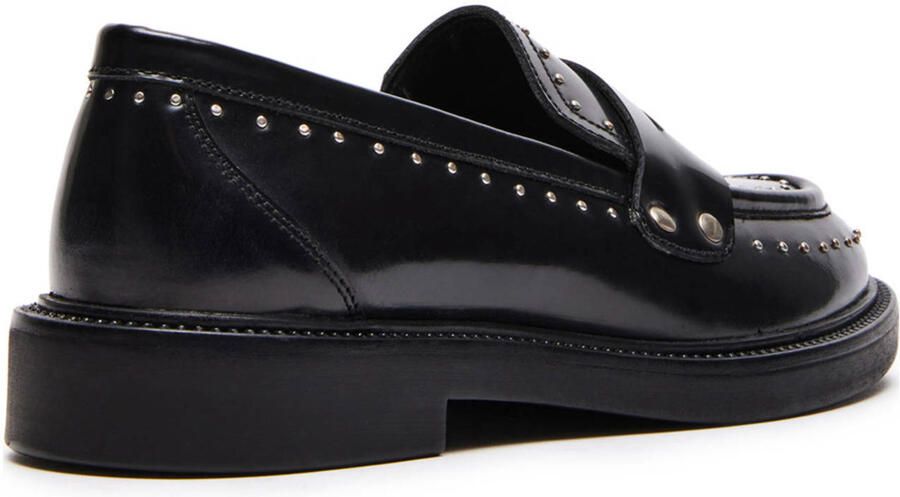Steve Madden Harloe leren loafers met studs zwart