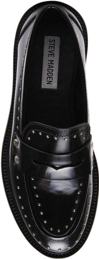 Steve Madden Harloe leren loafers met studs zwart - Foto 3