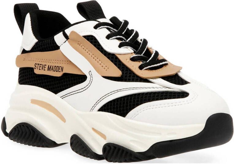Steve Madden JPossession chunky sneakers zwart beige Meisjes Textiel Meerkleurig 30 - Foto 2