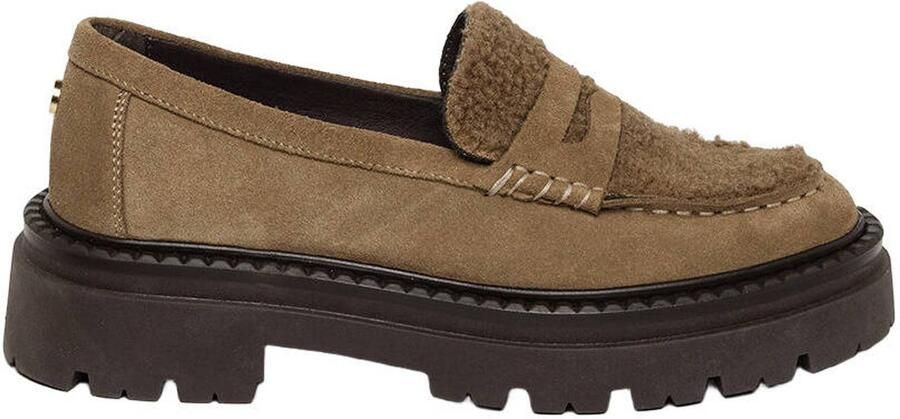 Steve Madden Katja-F chunky suède loafers taupe