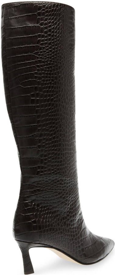 Steve Madden Lavan leren laarzen met crocoprint bruin - Foto 2