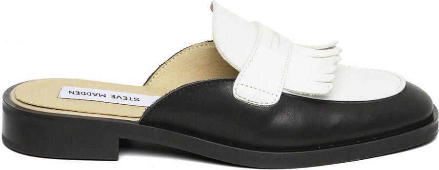 Steve Madden leren muiltjes zwart wit
