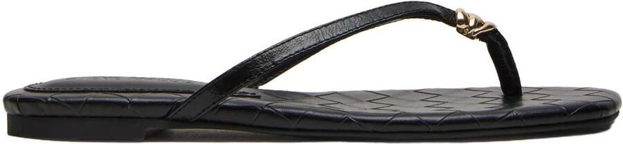 Steve Madden Maliyah leren teenslippers zwart - Foto 6