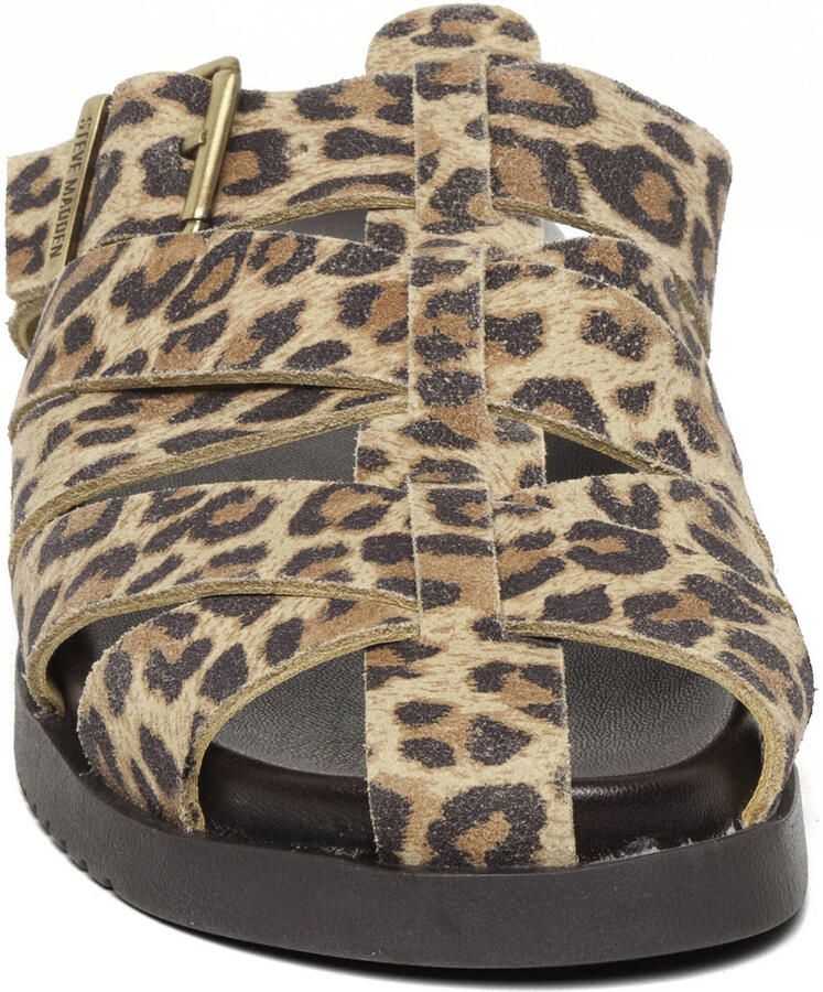 Steve Madden Mamba suède clogs met panterprint beige zwart - Foto 2