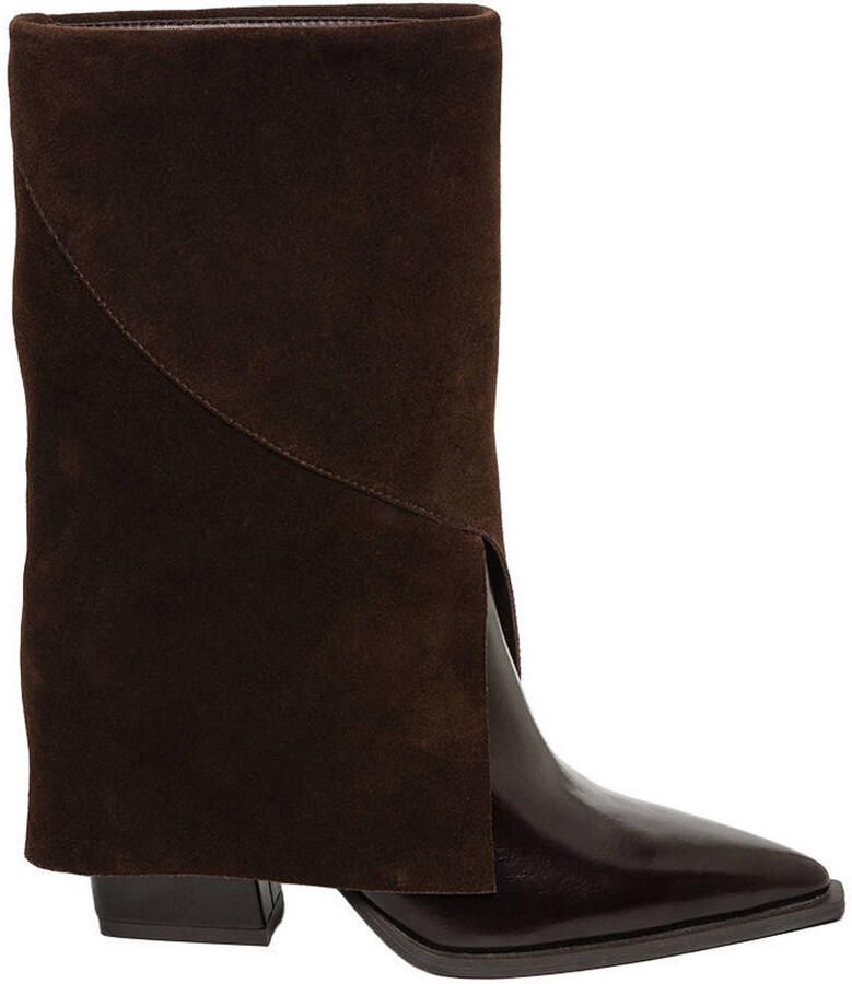 Steve Madden Mccoy leren western cowboy boots bruin