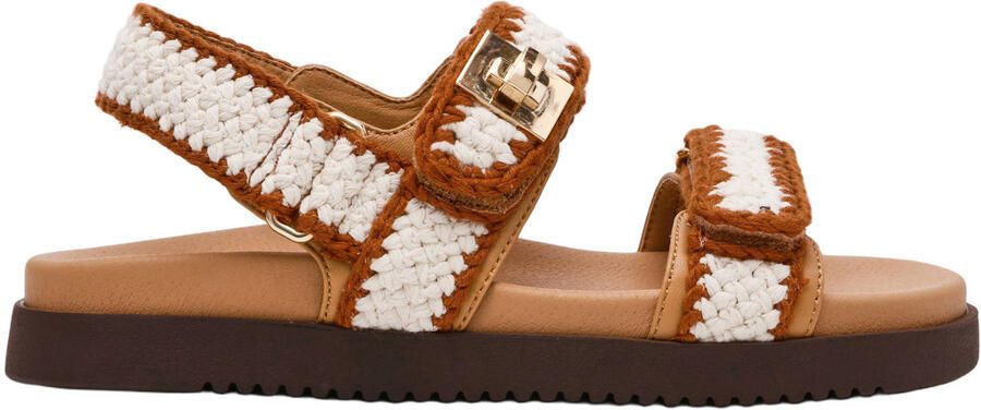 Steve Madden Mona- M leren sandalen ecru bruin