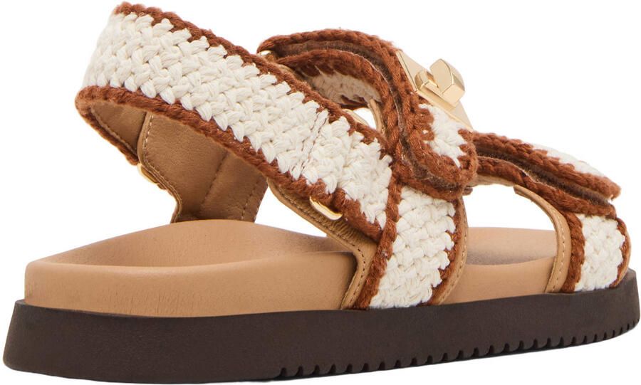 Steve Madden Mona- M leren sandalen ecru bruin - Foto 2