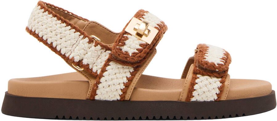 Steve Madden Mona- M leren sandalen ecru bruin - Foto 3