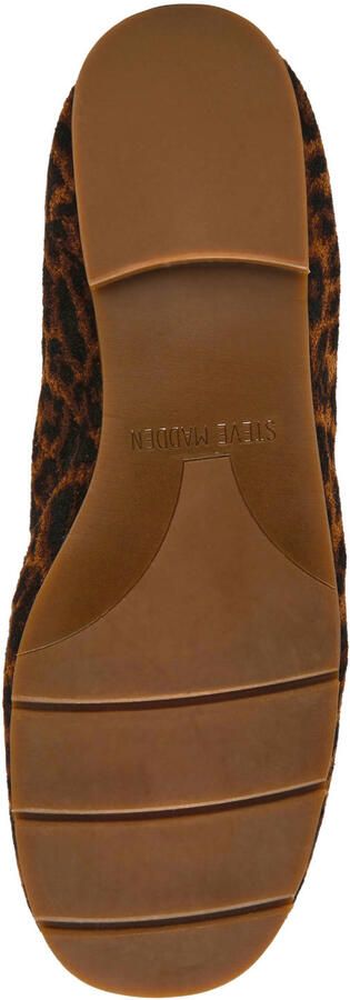 Steve Madden Newbury-A suède loafers met panterprint cognac zwart - Foto 3
