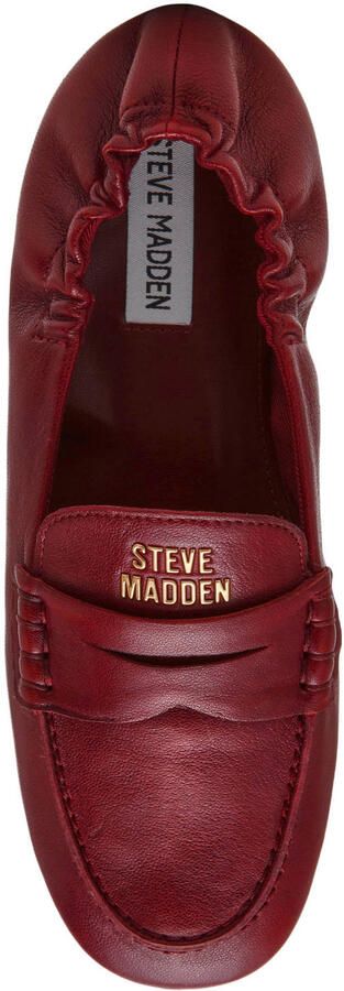 Steve Madden Newbury leren loafers bordeaux - Foto 3