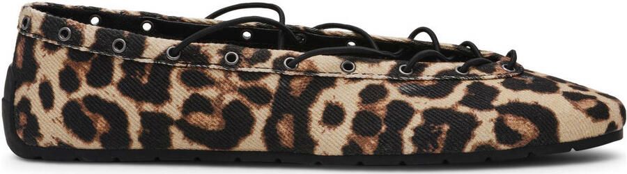 Steve Madden Pointe ballerina's met panterprint beige zwart