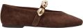 Steve Madden Dames Ballerina Bruin SM11005437 880 Poppin - Donkerbruin