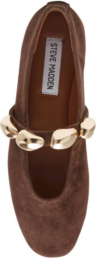 Steve Madden Poppin suède ballerina's bruin - Foto 3