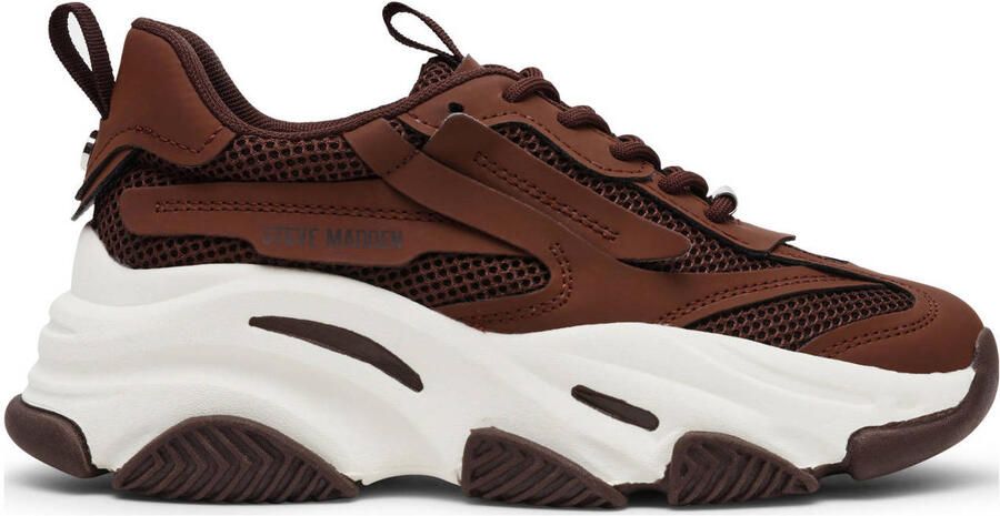 Steve Madden Possession Sneakers Laag Donkerbruin