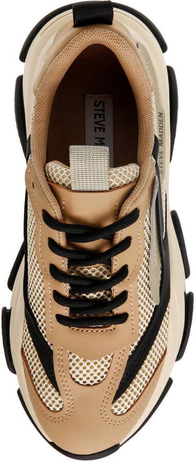 STEVE MADDEN Possession-E Khaki Black Beige Kunststof Lage sneakers Dames - Foto 2