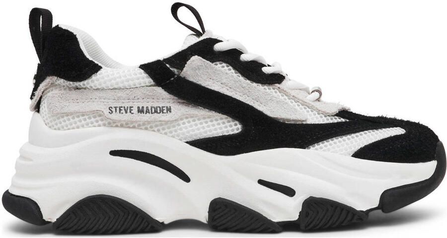 Steve Madden Possession-E chunky sneakers wit zwart