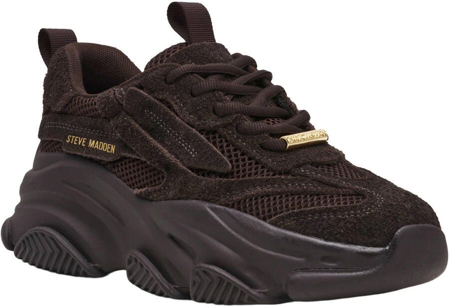 Steve Madden Possession-E chunky suède sneakers donkerbruin - Foto 2