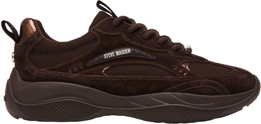 Steve Madden Premio-E chunky leren sneakers donkerbruin
