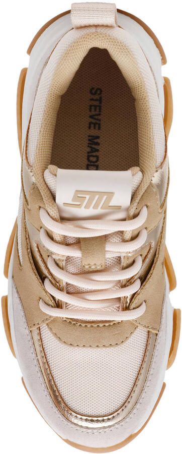 Steve Madden Progressive chunky leren sneakers beige goud - Foto 3