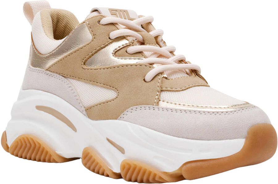 Steve Madden Progressive chunky leren sneakers beige goud - Foto 2