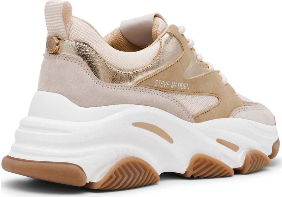 Steve Madden Progressive chunky leren sneakers beige goud - Foto 2