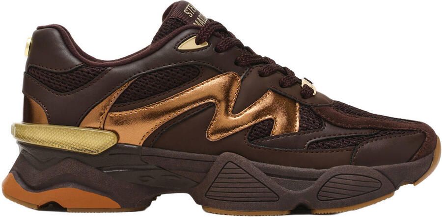 Steve Madden Speeder chunky imitatieleren sneakers bruin