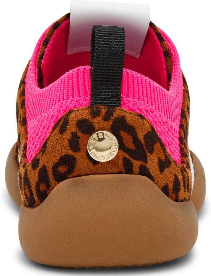 Steve Madden suède sneakers met panterprint cognac roze - Foto 3