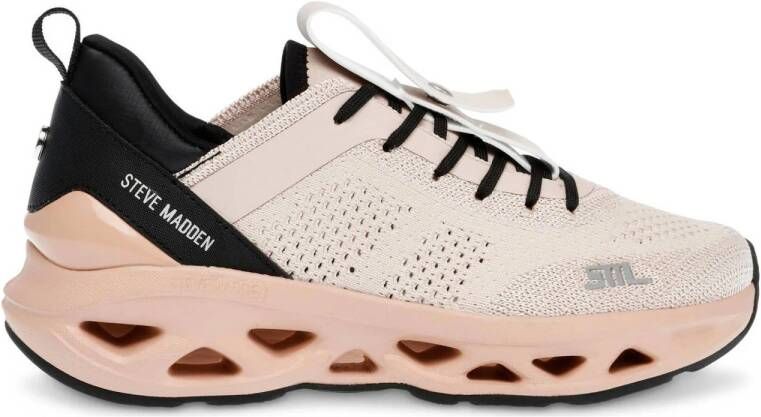 Steve Madden Surge 1 chunky sneakers zwart blush