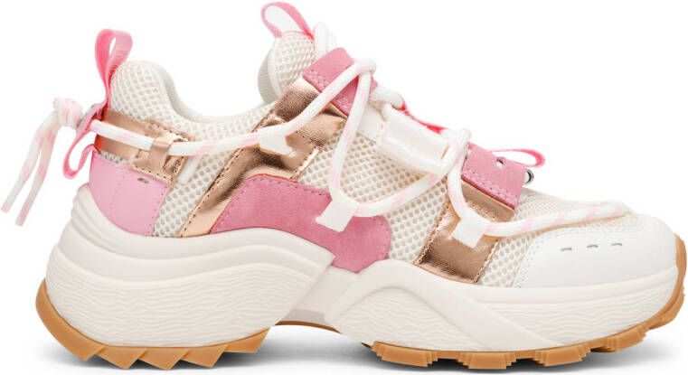 Steve Madden Tazmania sneaker van leer met mesh details