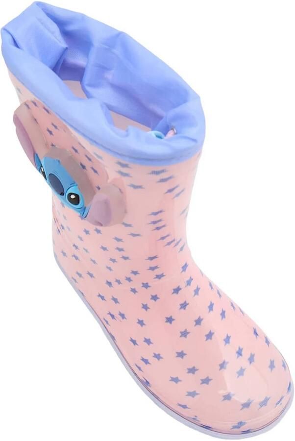 Stitch rubberen regenlaarzen met profielzool roze - Foto 3