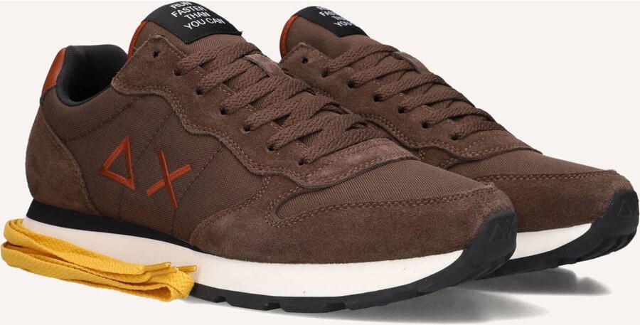 Sun68 Sneakers van nylon en suède met geborduurd logo