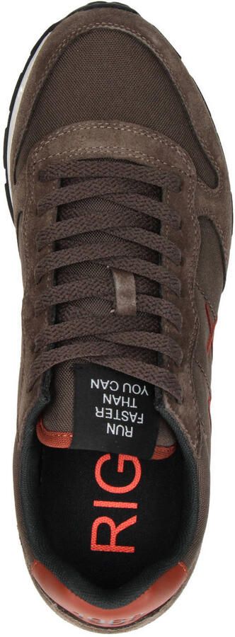 SUN68 Solid suède sneakers met logo bruin - Foto 3
