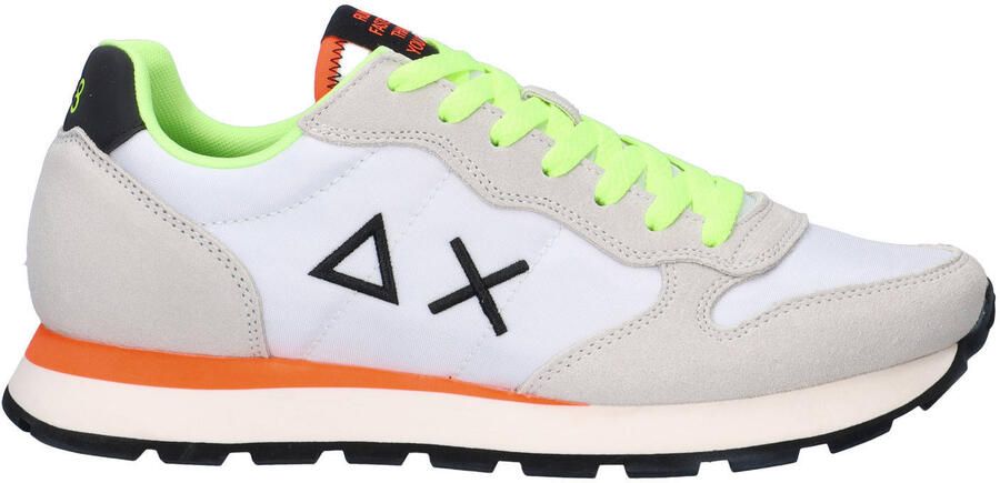 SUN68 Tom Fluo sneakers wit