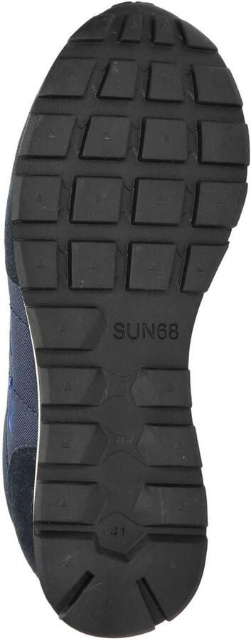SUN68 Tom Solid suède sneakers met logo donkerblauw - Foto 2