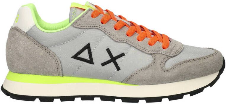 SUN68 Tom Fluo suède sneakers grijs