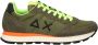 SUN68 Tom Fluo suède sneakers olijfgroen - Thumbnail 1