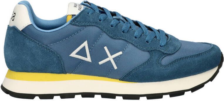 SUN68 Tom Solid suède sneakers blauw