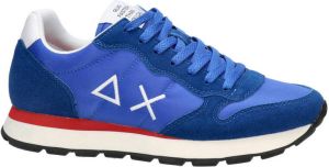 SUN68 Tom Solid suède sneakers kobaltblauw