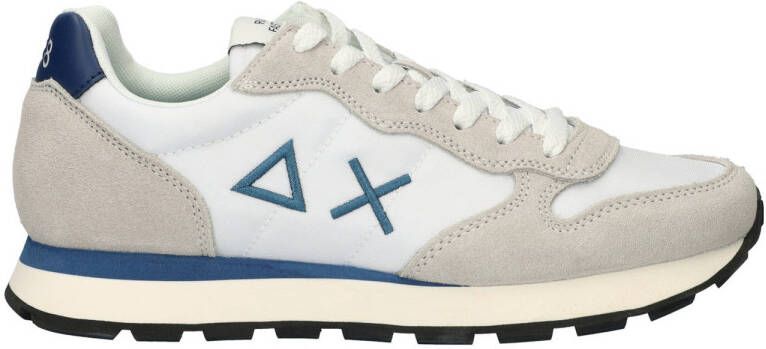 SUN68 Tom Solid suède sneakers wit