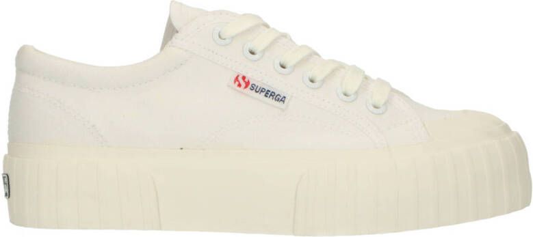 Superga 2631 Stripe Platform plateau sneakers wit