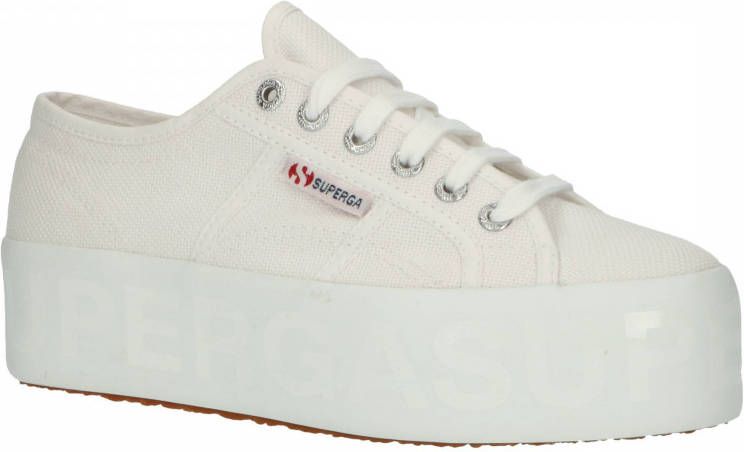 Superga 2790 plateau sneakers wit