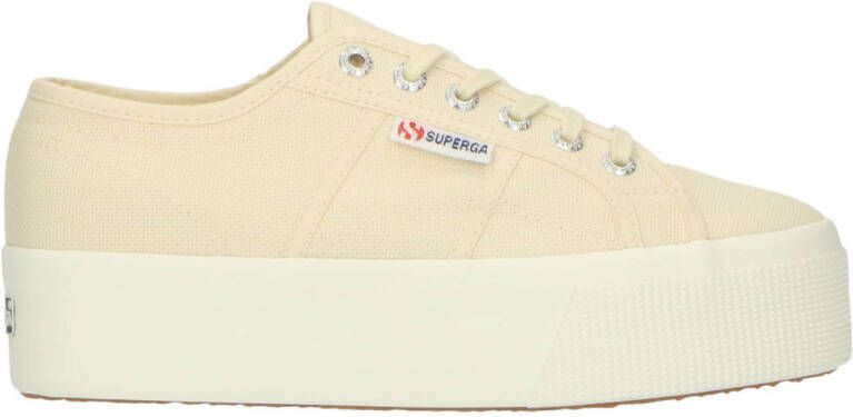 Superga canvas sneakers lichtgeel