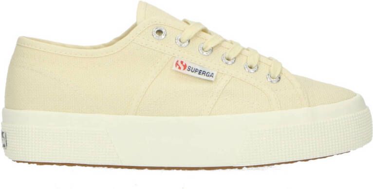 Superga canvas sneakers lichtgeel