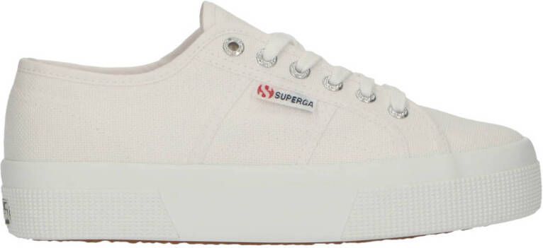 Superga canvas sneakers wit