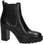 Tamaris Zwarte leren Chelsea laars met 6 cm hak Black Dames - Thumbnail 1