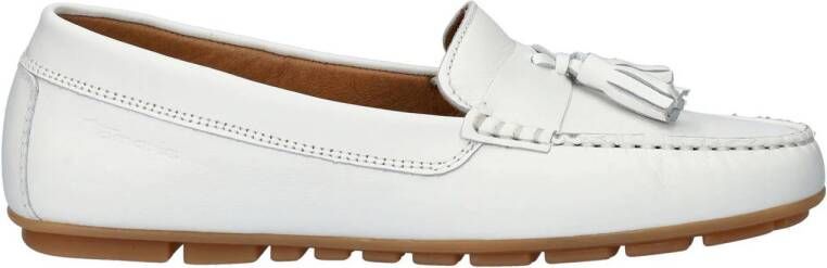 Tamaris Witte leren instap loafers voor dames White Dames