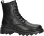 Tamaris leren veterboots zwart - Thumbnail 1