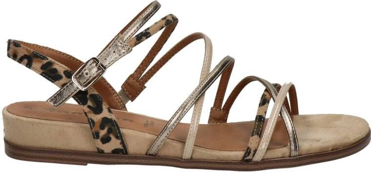Tamaris sandalen beige goud